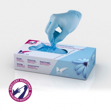 GUANTES NITRILO AZULES PEQ. MEDICALINE